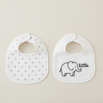 Pack 2 baberos personalizados estrellas y elefante