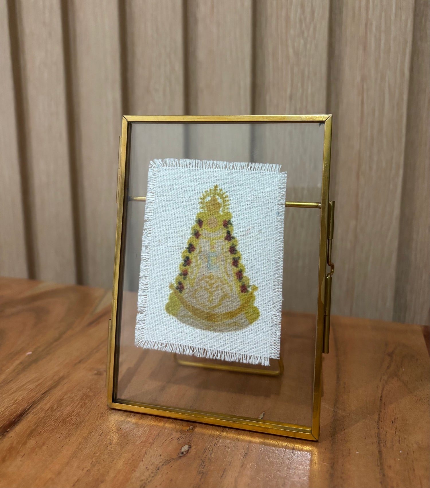 Acuarela en lino Virgen del Rocío