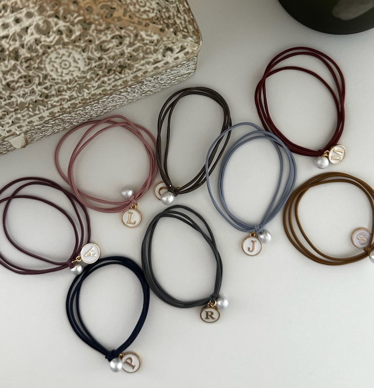 Pulsera perla con inicial