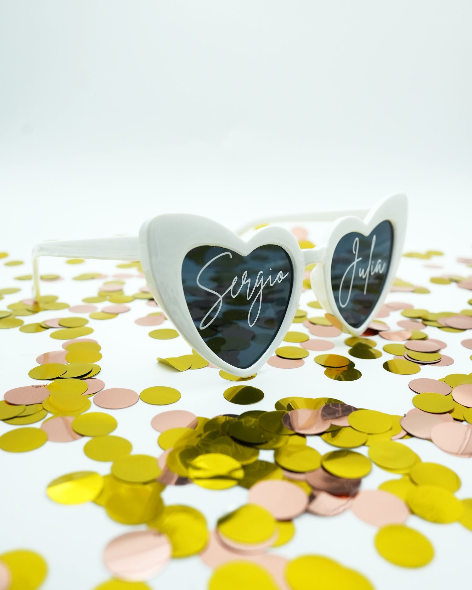 Gafas corazón personalizadas para boda