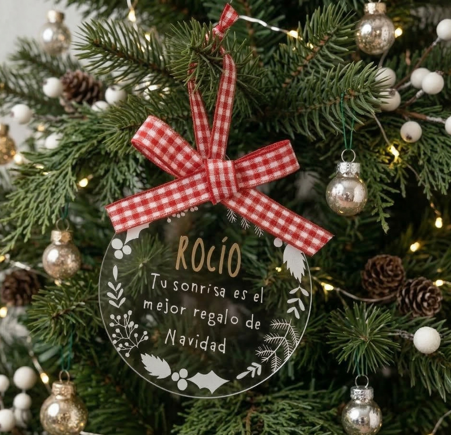 Bolas de Navidad con frase